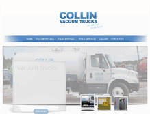 Tablet Screenshot of collinvacuumtrucks.com